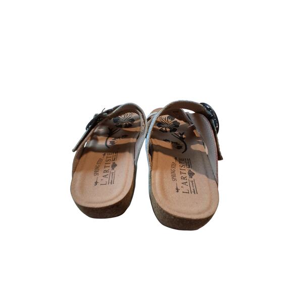 L'Artiste Spring Step Yarden Womens Size 38EU Floral Leather Resortwear Sandals - Picture 11 of 11